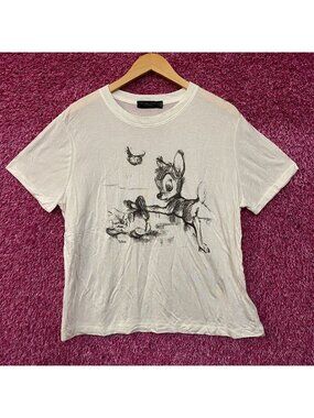 Disney Bambi Sketch Vintage Style Graphic Tissue Tee Large